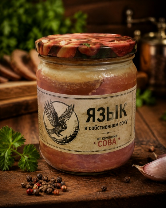 Язык в собственном соку 700мл.